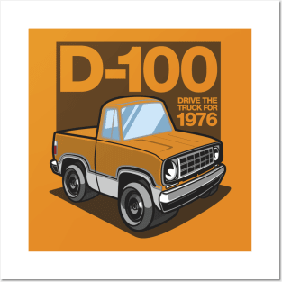 D100 - 1976 White Base (Chrome Yellow) Posters and Art